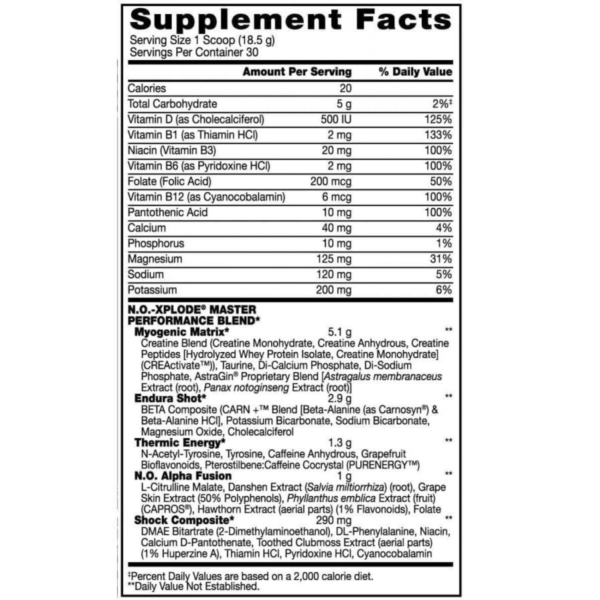 BSN N.O.-XPLODE® Legendary Pre-Workout (30 Servings)